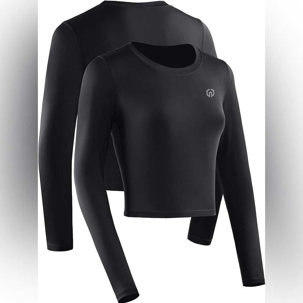 Black Cropped Athletic Top